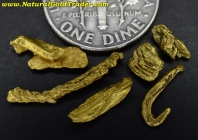 1.68 Grams (6) Unique Nevada Gold Nuggets