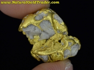 11.89 Gram Alaska Gold Nugget With Quartz