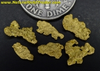 1.68 Grams (6) Nevada Placer Gold Nuggets