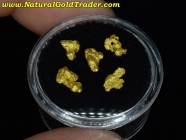1.57 Grams (5) Humboldt Co. NV. Gold Nuggets