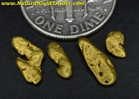 1.55 Grams (4) Plumas California Gold Nuggets