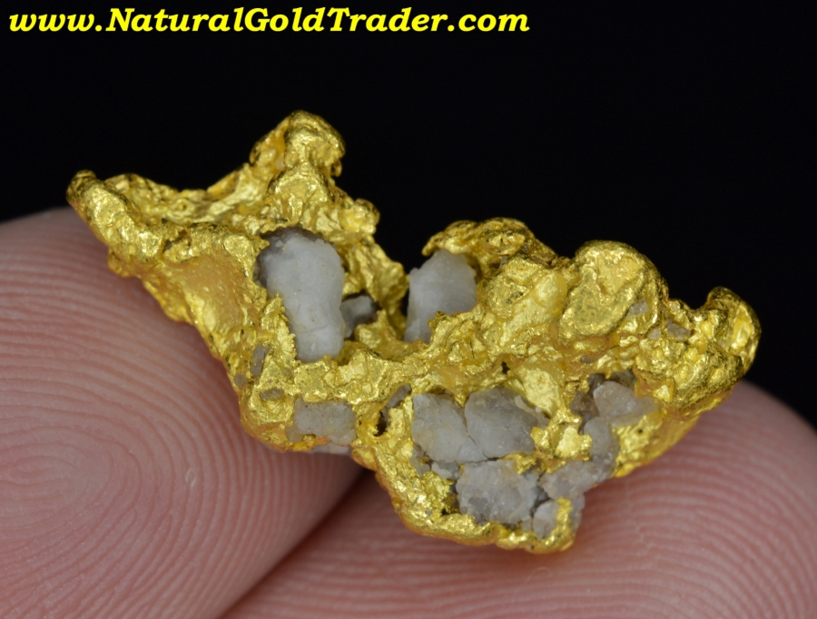 8.41 Gram Australia Gold Nugget with Quartz