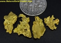 2.85 Grams (4) Mayo Yukon Gold Specimens