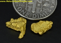 1.41 Grams (2) Australia Placer Gold Nuggets