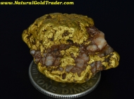 22.28 Gram Oregon Gold Nugget with Quartz