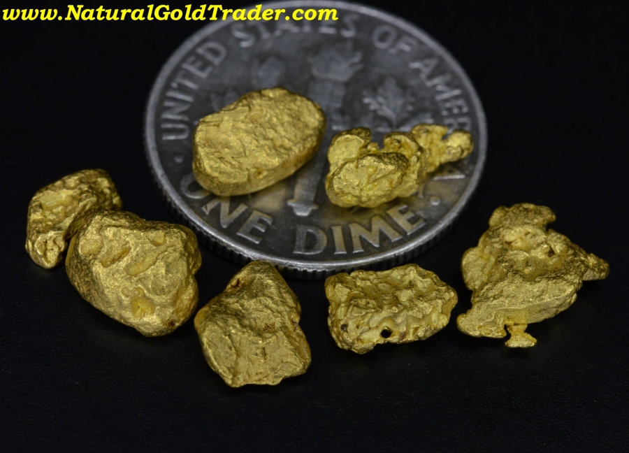 4.86 Grams (7) Kingman Arizona Gold Nuggets
