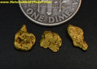 1.21 Grams (3) Dawson City Yukon Gold Nuggets