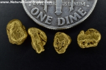 1.78 Grams (4) California Gold Nuggets 
