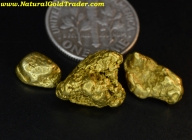 7.31 Grams (3) Canada Placer Gold Nuggets 