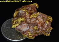 20.13 G. El Dorado CA Gold & Quartz Specimen