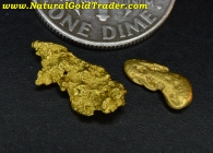 .86 Grams (2) Natural Alaskan Gold Nuggets
