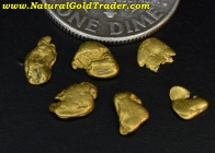 .96 Grams (6) Alaska Placer Gold Nuggets