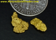 .93 G. (2) Humboldt Co. Nevada Gold Nuggets