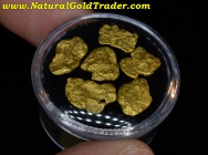 5.17 G. (6) Yuba River California Gold Nuggets