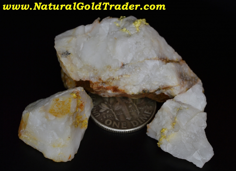 17.60 Grams (3) California Gold Ore Specimens