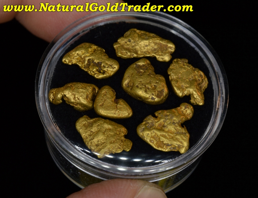 10.12 Grams (8) Murray Idaho Natural Gold Nuggets