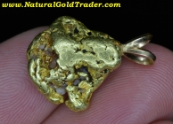 10.98 G British Columbia Gold Nugget Pendant