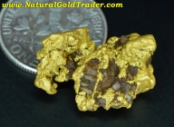 7.12 Gram N. Nevada Gold Nugget w-Quartz