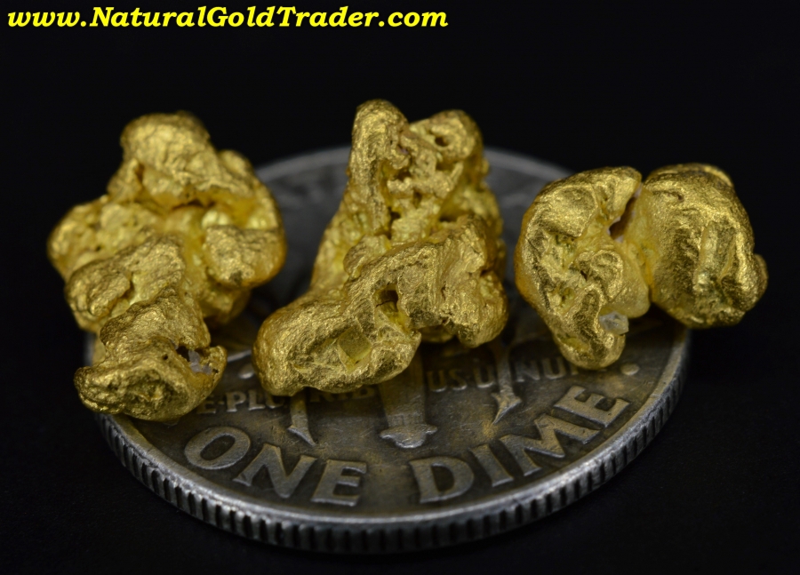 4.13 Grams (3) Northern Nevada Gold Nuggets