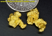2.48 G. (2) Pure Victoria Australia Gold Nuggets 