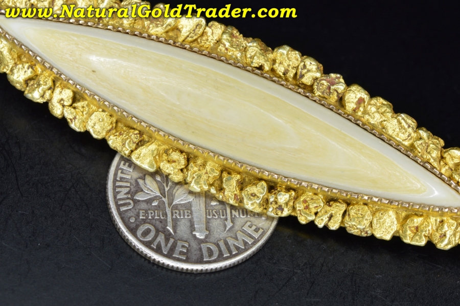 12.45 Gram Nome Alaska Gold Nugget Brooch