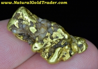 13.49 G Ganes Creek AK. Gold & Quartz Nugget