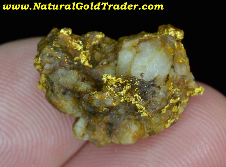 Quartz Rock With Gold