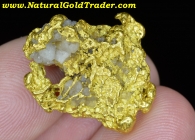 14.13 G. Gold Basin AZ. Gold Nugget with Quartz