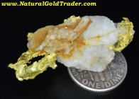 10.26 Gram 16 to 1 Gold Mine CA. Gold & Quartz