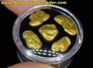 .25 ozt.+ 7.82 G. (5) AK. S-Dredge Gold Nuggets