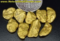 10.78 Grams (9) Yukon Canada Gold Nuggets