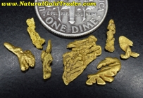 1.28 Grams (7) Alaska Natural Gold Specimens