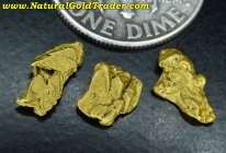 1.26 Grams (3) Arizona Desert Gold Nuggets