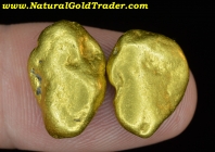 12.91 G. (2) AK. Suction Dredge Gold Nuggets