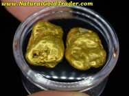 14.26 Grams (2) Alaska Dredged Gold Nuggets 