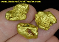16.85 Grams (3) Alaskan Placer Gold Nuggets