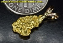 1.43 G. Alaska Natural Gold Nugget Pendant