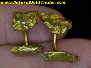11.50 G. Vintage Alaska Gold Nugget Cufflinks