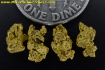 1.98 Grams (4) Nevada Placer Gold Nuggets