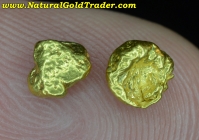 1.05 Grams (2) Alaskan Placer Gold Nuggets