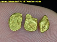 .90 Grams (3) Yuba River California Gold Nuggets