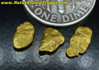 1.05 G. (3) Yuba River California Gold Nuggets