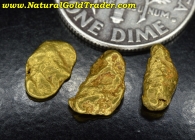 1.60 G. (3) Yuba River California Gold Nuggets