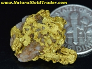 7.60 G. Stanton Arizona Gold & Quartz Nugget