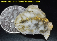 3.18 Gram Canyon City Oregon Gold & Quartz