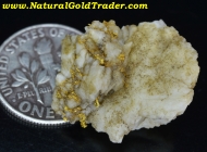 3.77 Gram Canyon City Oregon Gold & Quartz