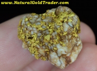 20.32 Gram Folsom CA. Gold & Quartz Specimen