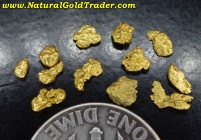 .82 Grams (12) Natural Montana Gold Nuggets