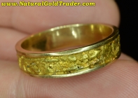 6.68 Gm. 14K Gold Ring W-Alaska Gold Nuggets