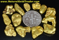1 ozt.+ 31.46 Grams (13) Alaskan Gold Nuggets